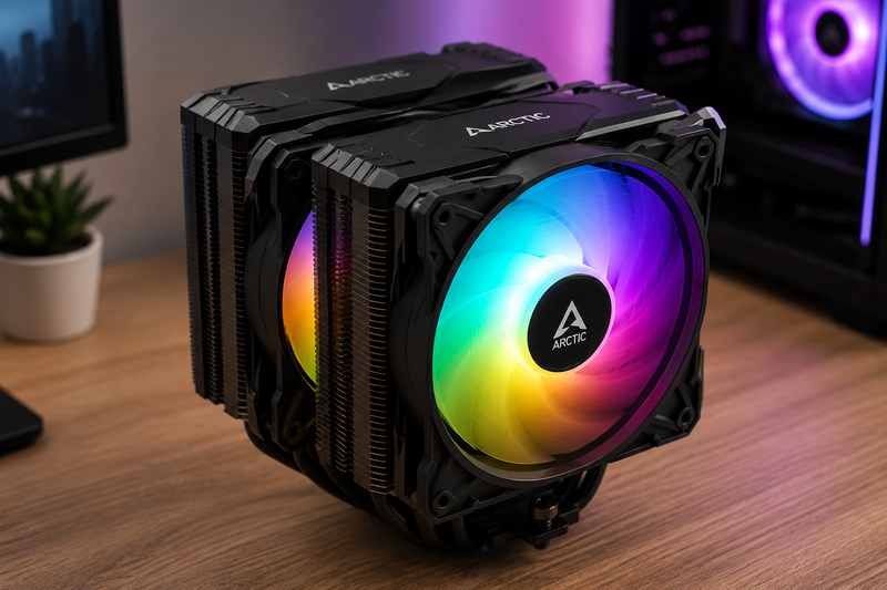 [RePacked] ARCTIC Freezer 50 Dual Tower CPU Air Cooler with A-RGB and Twin Fans