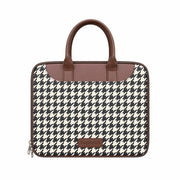 Tabelito Designer Printed Laptop Sleeve for Women (13–15.6 Inch) | Jute & Vegan Leather Office Handbag | Lightweight Stylish Work Bag with Handle