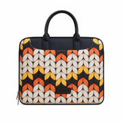 Tabelito Designer Printed Laptop Sleeve for Women (13–15.6 Inch) | Jute & Vegan Leather Office Handbag | Lightweight Stylish Work Bag with Handle