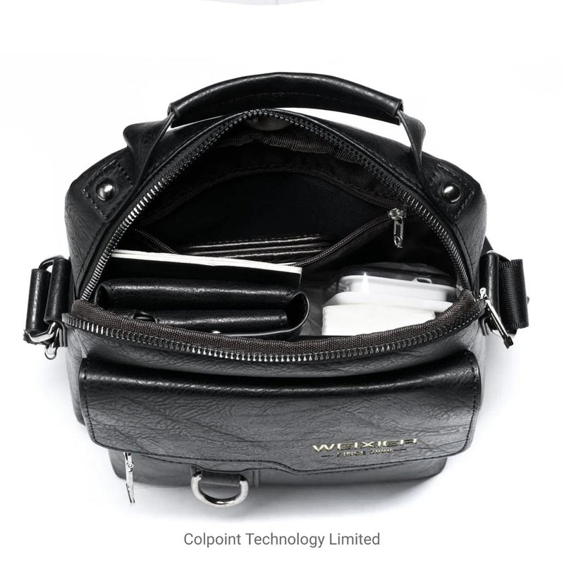Leather World PU Leather Mini Messenger