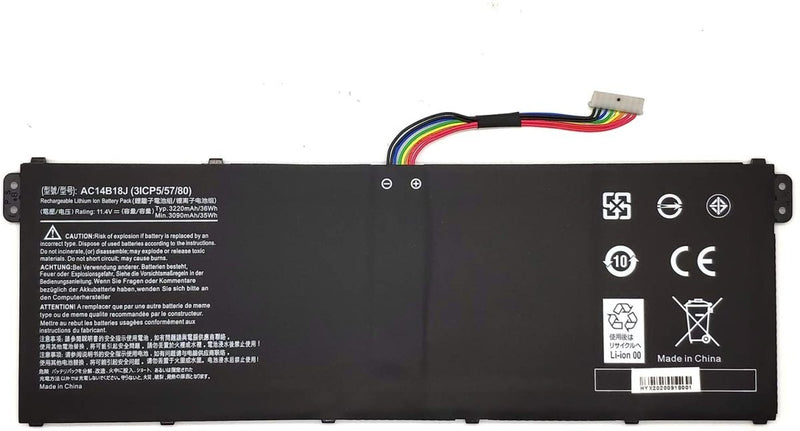 Acer AC14B18J Original OEM 3220mAh 11.4V 36Wh 3 Cell Laptop Battery for Select Acer Laptops - SWIFT PERIPHERALSAC14B18J-OEM