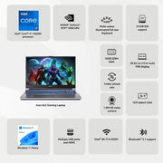 ACER ALG AL15G - 53 UN.34LSI.001 [CI7 - 13620H 13TH GEN/16GB/512GB SSD/WIN11 HOME/15.6 INCH/6GB - RTX3050 GRAPHICS /1 YEAR(S)/GREY] - SWIFT PERIPHERALS1090362