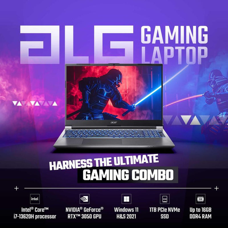 ACER ALG GAMING LAPTOP 13TH GEN INTEL CORE I7 PROCESSOR (16GB DDR4/1TB SSD/6GB RTX3050 GRAPHICS/144HZ/WIN11HOME/WIFI 6) WITH 39.62CM (15.6 INCH) FHD DISPLAY, PREMIUM METAL BODY, STEEL GRAY, 1.99KG UN.34LSI.007 - SWIFT PERIPHERALSAcerLaptop-0036