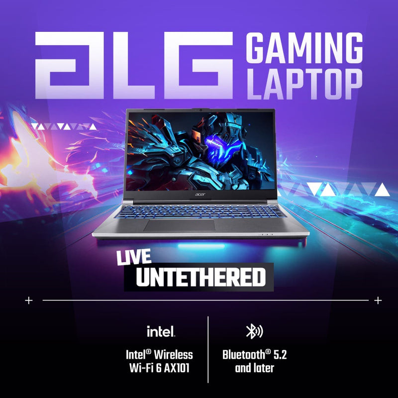 ACER ALG GAMING LAPTOP, INTEL CORE I5 12TH GEN - 12450H PROCESSOR, NVIDIA GEFORCE RTX 2050 - 4GB(16GB RAM/512GB SSD)FULL HD DISPLAY, 39.6 CM (15.6"), 144HZ, WINDOWS 11 HOME, MSO, STEEL GRAY, 1.99KG, AL15G - 52 UN.34CSI.00W - SWIFT PERIPHERALS1092441