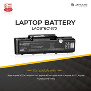 Acer Aspire 2930 Compatible Laptop Battery 48.84Wh 4400mAh 11.1V 6 Cell - SWIFT PERIPHERALSLAOBT6C1670