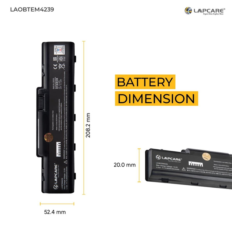 Acer Aspire 5516 5517 5332 Compatible Laptop Battery 4000mAh 11.1V 6 Cell - SWIFT PERIPHERALSLAOBTEM4239