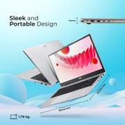 ACER ASPIRE, AMD RYZEN R3 7330U PROCESSOR, 8 GB RAM, 512 GB SSD, FULL HD IPS, 15.6"/39.62 CM, WINDOWS 11 HOME, PURE SILVER, 1.79 KG, AS15 - 42, THIN AND LIGHT LAPTOP UN.35MSI.006 - SWIFT PERIPHERALS1094887