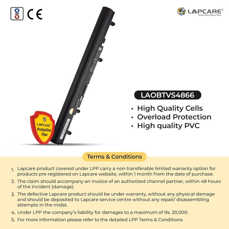 Acer Aspire E1 & V5 Series Compatible Laptop Battery 2200mAh 14.8V 4 - Cell - SWIFT PERIPHERALSLAOBTVS4866