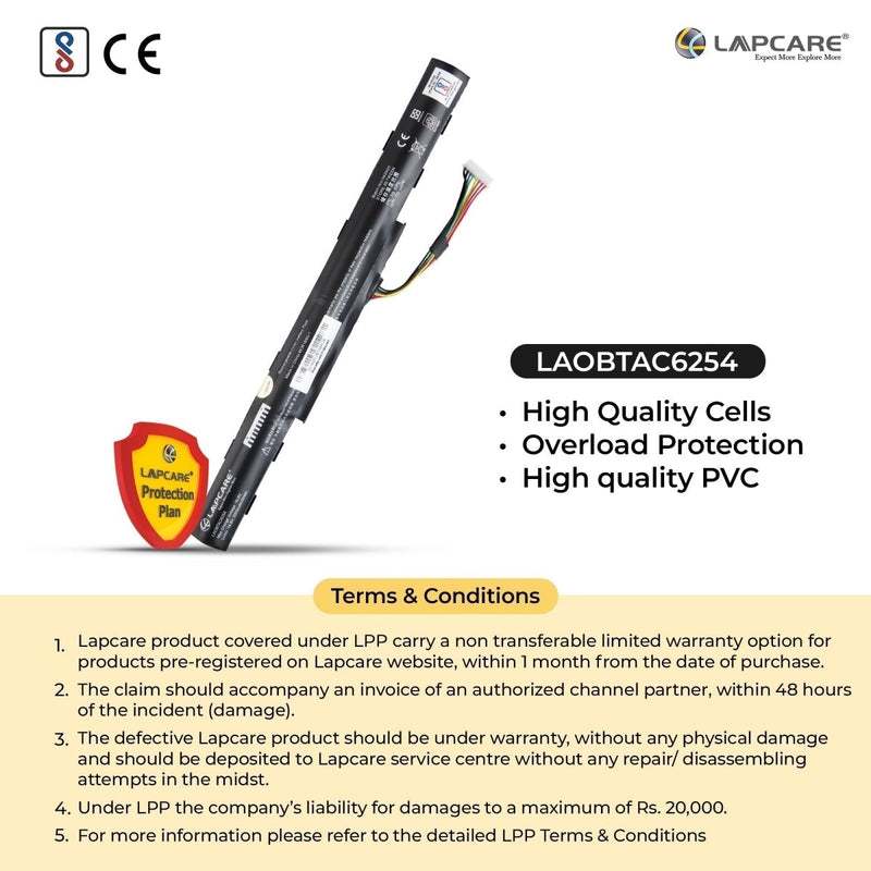 Acer Aspire F5 - 573 Series Compatible Laptop Battery 2200mAh 14.6V 4 Cell - SWIFT PERIPHERALSLAOBTAC6254