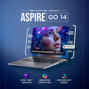 ACER ASPIRE GO 14 NX.JF5SI.001 [ULTRA5 - 125H/16GB/512GB SSD/WIN11 HOME+MS24/14.0"/INTEGRATED GRAPHICS/1 YEAR(S)/GREY] - SWIFT PERIPHERALS1094653