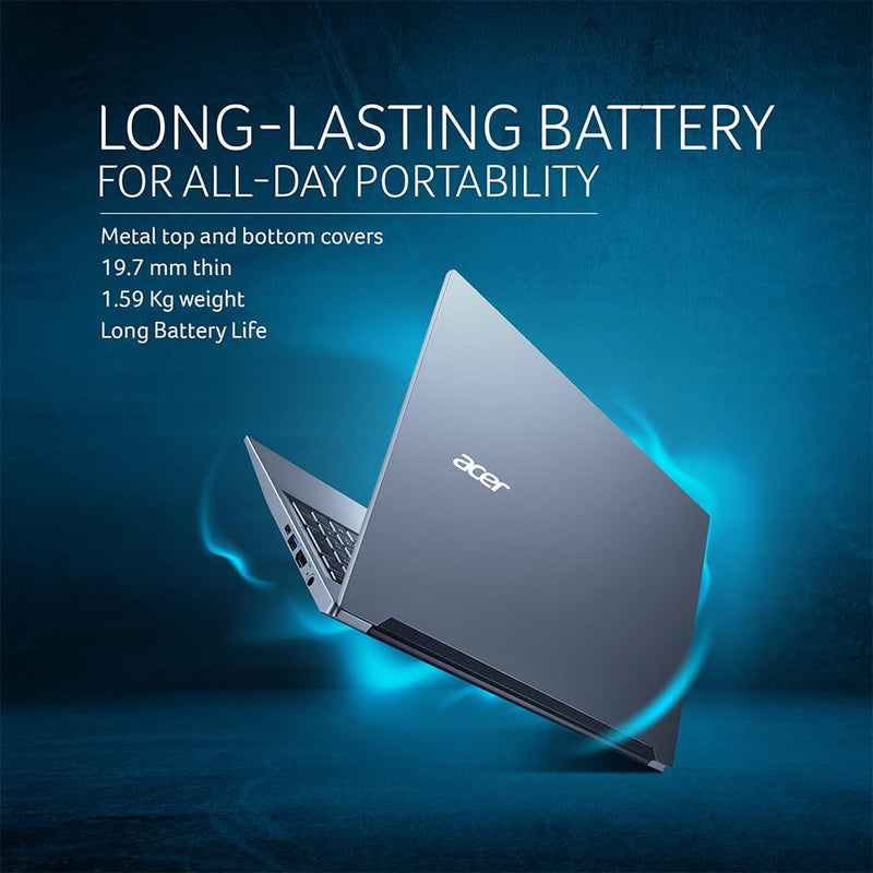 ACER ASPIRE LITE, 13TH GEN, INTEL CORE I3 - 1305U, 8GB RAM, 512GB SSD, FULL HD, 15.6"/39.62CM, WINDOWS 11 HOME, STEEL GRAY, 1.59KG, AL15 - 53 UN.34YSI.013 - SWIFT PERIPHERALS1095814