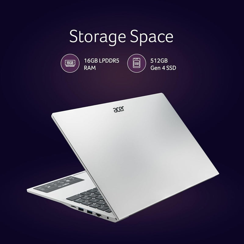 ACER ASPIRE LITE AL15 - 52H UN.347SI.00V [CI5 - 13420H/16GB/512GB SSD/WIN11 HOME+MS24/15.6"/INTEGRATED GRAPHICS/1 YEAR(S)/SILVER/BACKLIT KBD] - SWIFT PERIPHERALS1095183