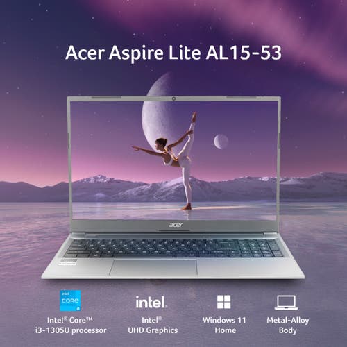 ACER ASPIRE LITE AL15 - 53 UN.34ESI.005 [CI3 - 1305U/8GB/512GB SSD/WIN11 HOME+MS24/15.6"/INTEGRATED GRAPHICS/1 YEAR(S)/GREY] - SWIFT PERIPHERALS1096708