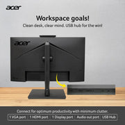 Acer B247Y D6 23.8" Full HD IPS Monitor with 5MP IR Adjustable Webcam - SWIFT PERIPHERALSB247Y-D6
