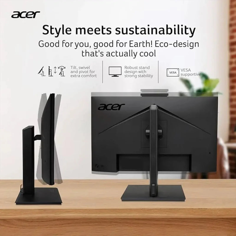 Acer B247Y D6 23.8" Full HD IPS Monitor with 5MP IR Adjustable Webcam - SWIFT PERIPHERALSB247Y-D6