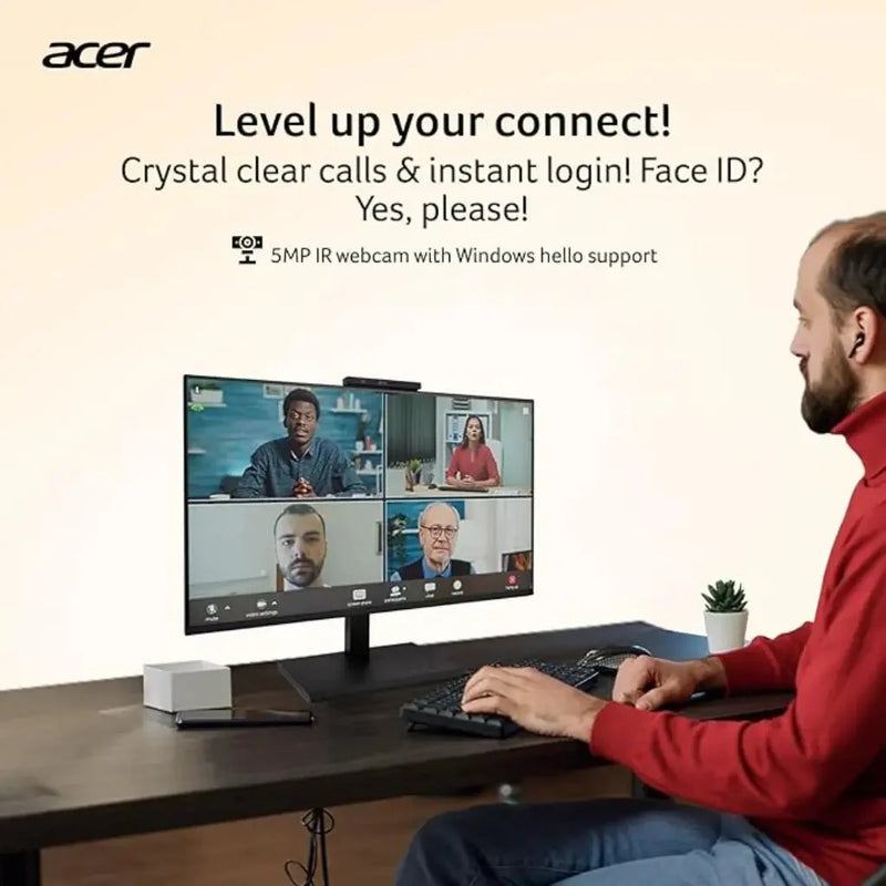 Acer B247Y D6 23.8" Full HD IPS Monitor with 5MP IR Adjustable Webcam - SWIFT PERIPHERALSB247Y-D6
