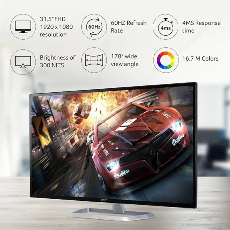 Acer EB321HQA 31.5″ 60 Hz 4 ms FHD IPS Monitor Tilt & VESA Mount - SWIFT PERIPHERALSEB321HQ