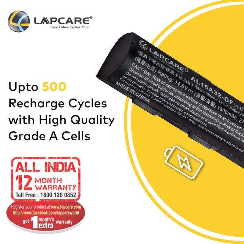 Acer Extensa 2510 2511 2520 Series Compatible Laptop Battery 1800mAh 14.8V 4 Cell - SWIFT PERIPHERALSLAOBTAS6253