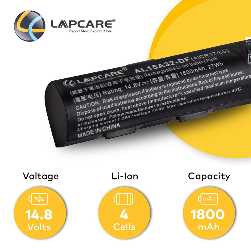 Acer Extensa 2510 2511 2520 Series Compatible Laptop Battery 1800mAh 14.8V 4 Cell - SWIFT PERIPHERALSLAOBTAS6253