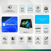 ACER INTEL CORE I3 N305 - (8 GB/512 GB SSD/WINDOWS 11 HOME) A3SP14 - 31PT 2 IN 1 LAPTOP (14 INCH, PURE SILVER) UN.KENSI.003 - SWIFT PERIPHERALSAcerLaptop-0048