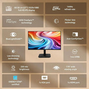 Acer KA270 P6 27" 144Hz 1ms Full HD IPS Monitor Built - in Stereo Speakers - SWIFT PERIPHERALSKA270-P6