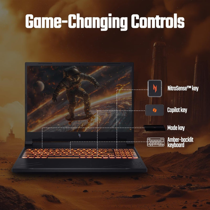 ACER NITRO V 16 ANV16 - 71 NH.QTNSI.003 GAMING LAPTOP (14TH GEN CORE I5 / 16GB/ 512GB SSD/ WIN11/ 6GB RTX 4050 GRAPH) - SWIFT PERIPHERALSAcerlaptop019