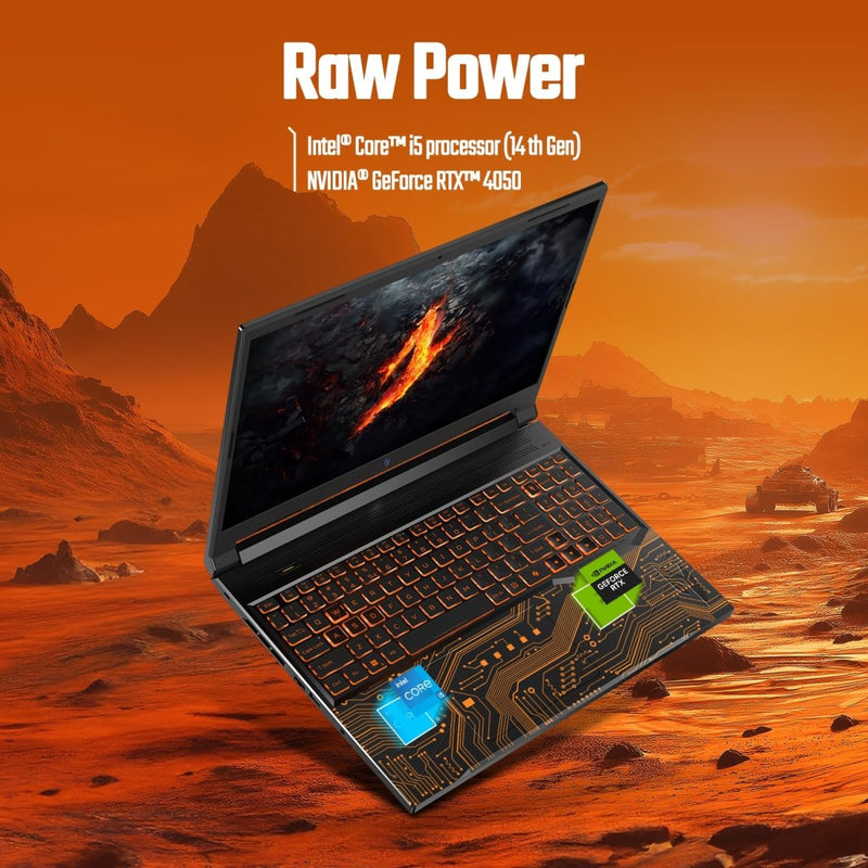 ACER NITRO V 16 ANV16 - 71 NH.QTNSI.003 GAMING LAPTOP (14TH GEN CORE I5 / 16GB/ 512GB SSD/ WIN11/ 6GB RTX 4050 GRAPH) - SWIFT PERIPHERALSAcerlaptop019