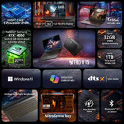 ACER NITRO V15 NH.QUASI.002 [CORE5 - 210H/16GB/512GB SSD/WIN11 HOME/15.6"/6GB - RTX4050 GRAPHICS/1 YEAR(S)/BLACK] - SWIFT PERIPHERALS1095731
