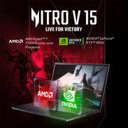 ACER NITRO V15 UN.QPFSI.00A [R7 - 7735HS RYZEN/16GB/512GB SSD/WIN11 HOME/15.6 INCH/6GB - RTX3050 GRAPHICS /1 YEAR(S)/BLACK] - SWIFT PERIPHERALS1092253