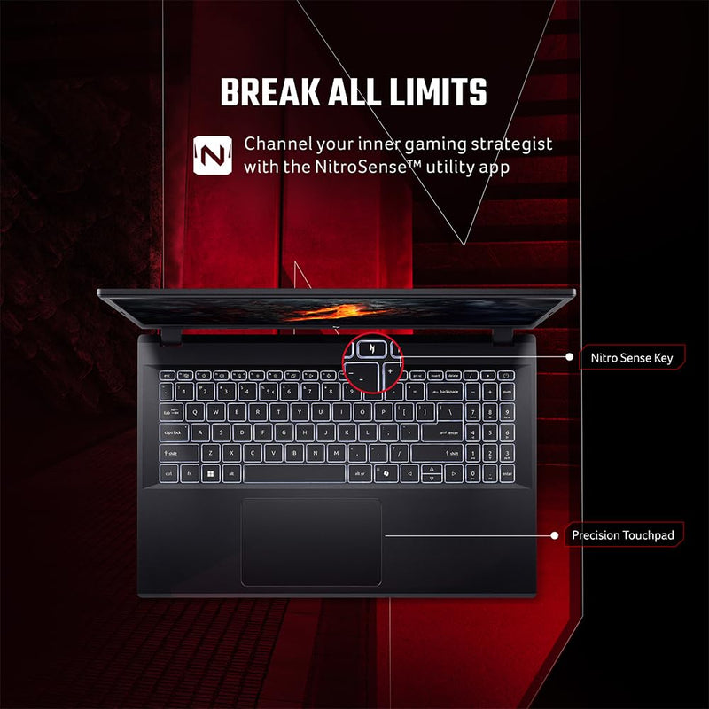 ACER NITRO V15 UN.QPFSI.00A [R7 - 7735HS RYZEN/16GB/512GB SSD/WIN11 HOME/15.6 INCH/6GB - RTX3050 GRAPHICS /1 YEAR(S)/BLACK] - SWIFT PERIPHERALS1092253