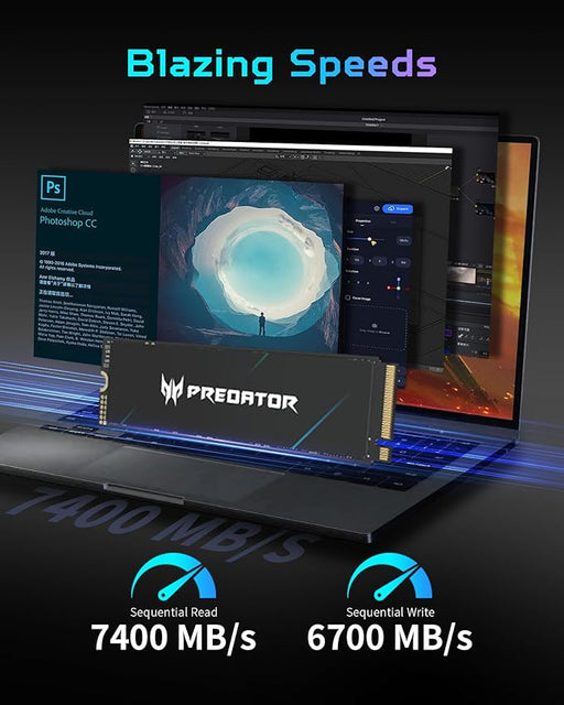 Acer Predator GM7000 4TB M.2 NVMe Gen4 Internal SSD - SWIFT PERIPHERALSBL-9BWWR-107