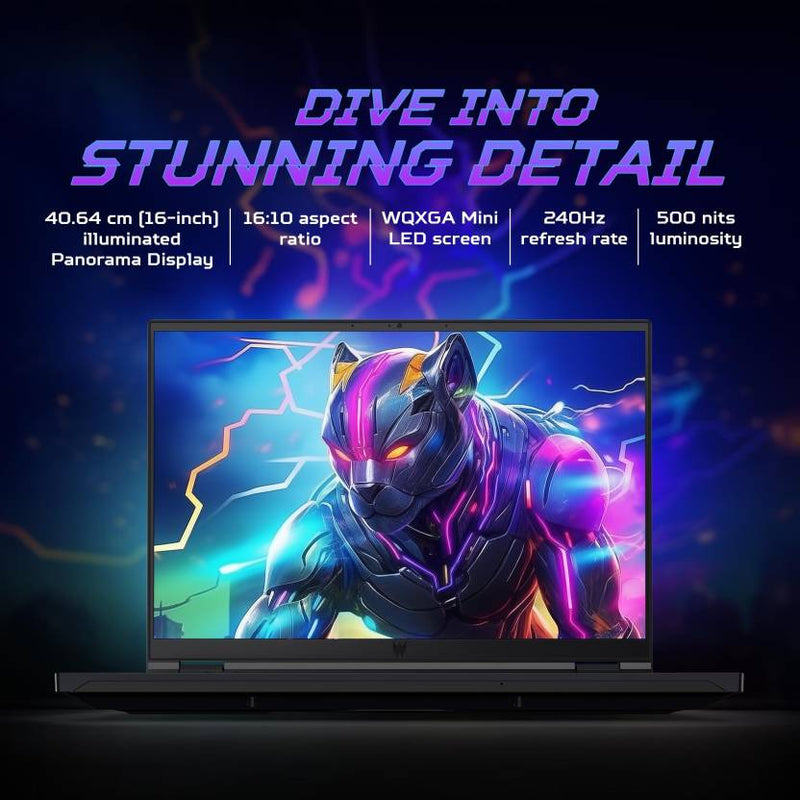 ACER PREDATOR HELIOS 16 INTEL CORE I7 14TH GEN 14700HX - (16 GB/1 TB SSD/WINDOWS 11 HOME/8 GB GRAPHICS/NVIDIA GEFORCE RTX 4070) PH16 - 72 GAMING LAPTOP (16 INCH, ABYSSAL BLACK) NH.QNXSI.004 - SWIFT PERIPHERALSNH.QNXSI.004