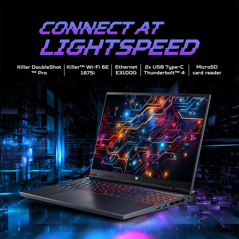 ACER PREDATOR HELIOS NEO PHN16 - 72 NH.QNMSI.001 [CI9 - 14900HX 14TH GEN/16GB/1TB SSD/WIN11 HOME/16.0 INCH/8GB - RTX4070 GRAPHICS /1 YEAR(S)/BLACK] NH.QNMSI.001 - SWIFT PERIPHERALS1088661