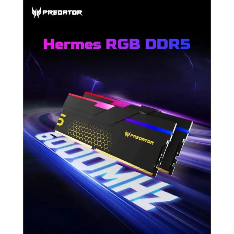 Acer Predator Hermes DDR5 96GB (48GBx2) 5600MHz CL28 288 - Pin Gaming Desktop Memory - SWIFT PERIPHERALSBL.9BWWR.680