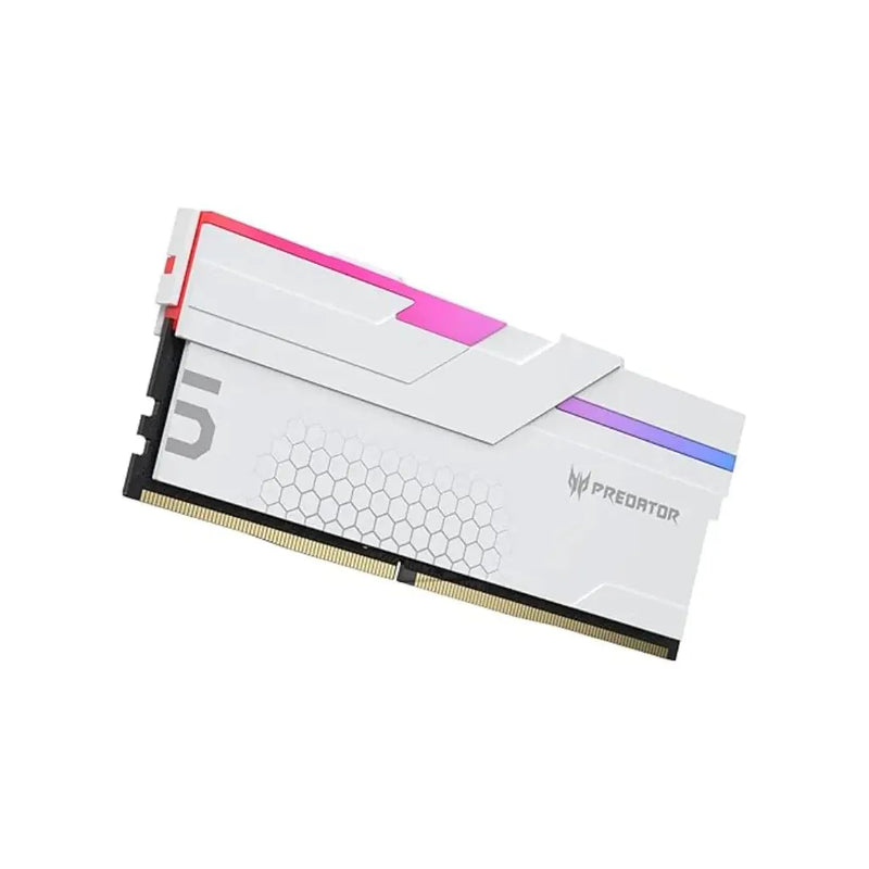 Acer Predator Hermes RGB 48GB (24GBx2) DDR5 RAM 7200MHz CL36 288 - Pin Desktop Memory - White - SWIFT PERIPHERALSBL.9BWWR.447
