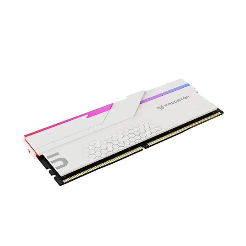Acer Predator Hermes RGB 48GB (24GBx2) DDR5 RAM 7200MHz CL36 288 - Pin Desktop Memory - White - SWIFT PERIPHERALSBL.9BWWR.447