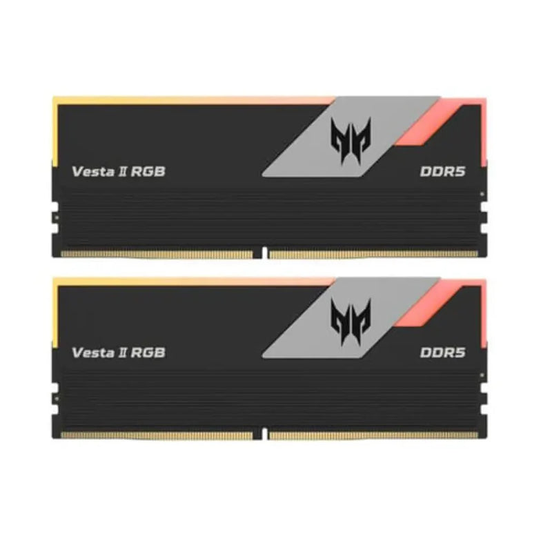 Acer Predator Vesta II RGB DDR5 32GB (16GBx2) 7200MHz CL34 288 - Pin Desktop Memory - SWIFT PERIPHERALSBL.9BWWR.363