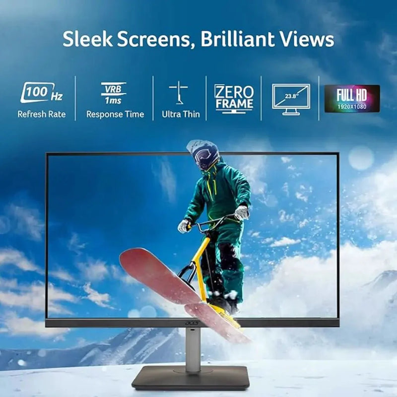 Acer RS242Y 23.8" 120Hz 1ms Full HD IPS Ultra - Thin LED Monitor - SWIFT PERIPHERALSRS242Y