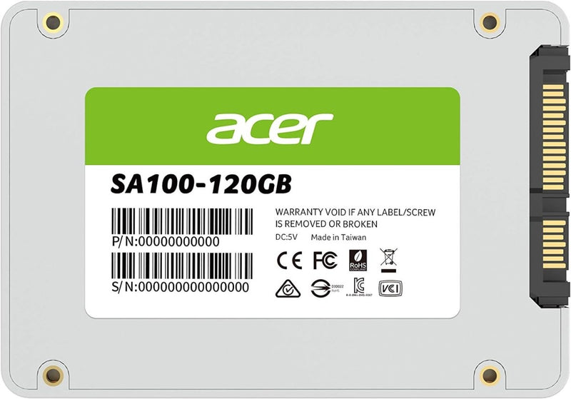 Acer SA100 120GB 3D NAND SATA 2.5 - inch Internal SSD - SWIFT PERIPHERALSBL.9BWWA.101