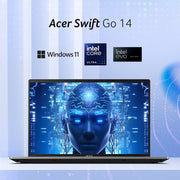 ACER SWIFT GO 14 AI READY THIN AND LIGHT PREMIUM LAPTOP INTEL CORE ULTRA 5 PROCESSOR - 125H (WINDOWS 11 HOME/ 16 GB/ 512 GB SSD/MS OFFICE HOME AND STUDENT) SFG14 - 72T WITH 35.56 CM (14 INCH) WUXGA IPS MULTI - TOUCH DISPLAY, PURE SILVER NX.KR0SI.001 - SWIFT PERIPHERALSNX.KR0SI.001