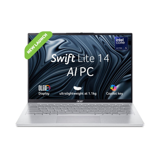 ACER SWIFT LITE NX.D2GSI.001 [ULTRA5 - 115U/16GB/512GB SSD/WIN11 HOME+MS24/14.0"/INTEGRATED GRAPHICS/1 YEAR(S)/LIGHT SILVER/OLED] - SWIFT PERIPHERALS1095389