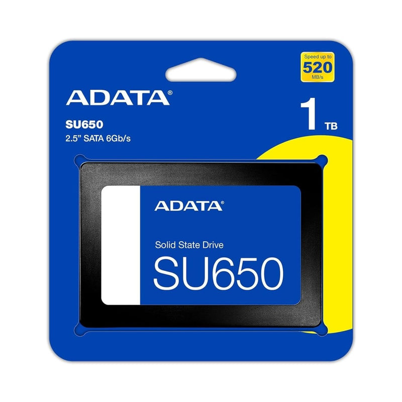 ADATA 1TB SSD SATA SU650 ASU650SS - 1TT - R - SWIFT PERIPHERALS1093058
