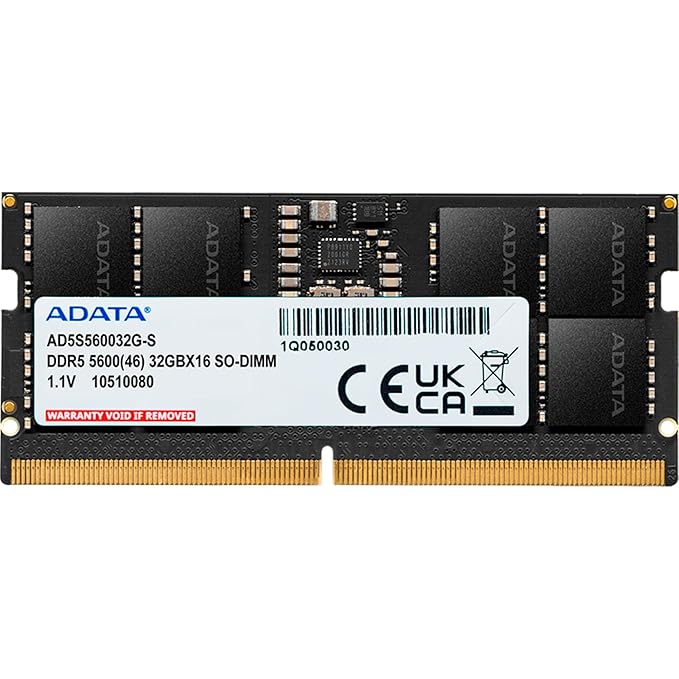 ADATA 32GB (1X32GB) 5600MHZ CL46 SO - DIMM LAPTOP RAM (AD5S560032G - S) - SWIFT PERIPHERALS1090896
