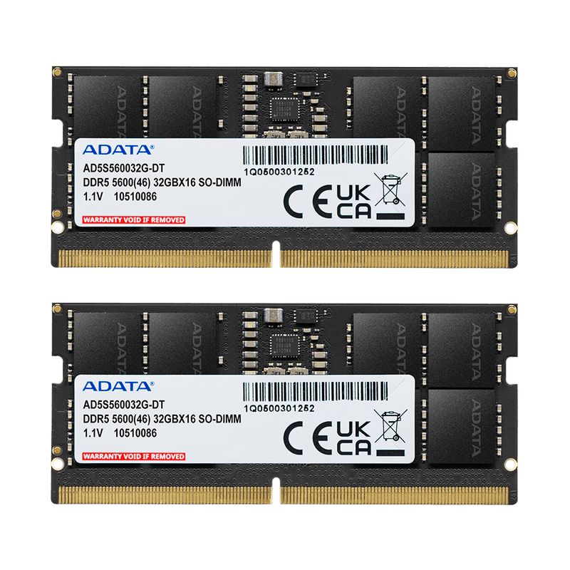 ADATA 32GB DDR5 RAM 5600MHz CL46 SO - DIMM Laptop Memory Module - SWIFT PERIPHERALSAD5S560032G-S