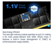 ADATA 8GB DDR5 RAM 5600MHz CL46 262 Pin SO - DIMM Laptop Memory Module - SWIFT PERIPHERALSAD5S56008G-S