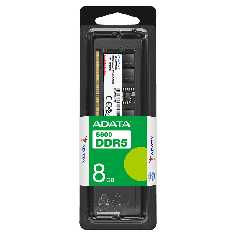 ADATA 8GB DDR5 RAM 5600MHz CL46 262 Pin SO - DIMM Laptop Memory Module - SWIFT PERIPHERALSAD5S56008G-S