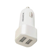 ADATA ADW - CC21 Dual USB Port 2.4A Car Charger with Over - Temperature Protection - White - SWIFT PERIPHERALSADW-CC21