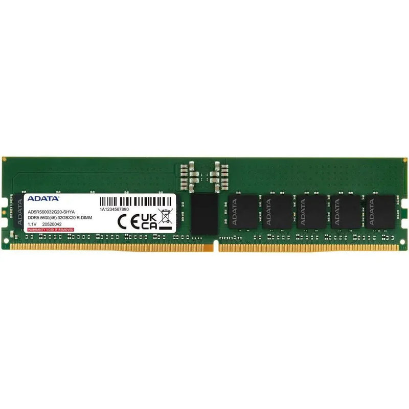 ADATA DDR5 16GB RAM 5600 MHz CL46 1Rx8 288 Pin RDIMM ECC Registered Server Workstation Memory - SWIFT PERIPHERALSAD5R560016G10-SHYA