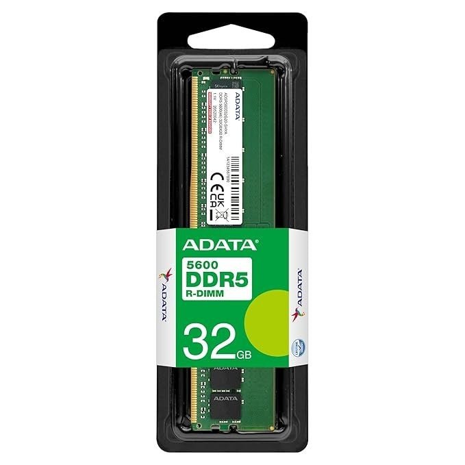 ADATA DDR5 RAM R - DIMM 32GB 5600MHz CL46 ECC Workstation Server NAS Memory - SWIFT PERIPHERALSAD5R560032G20-SHYA
