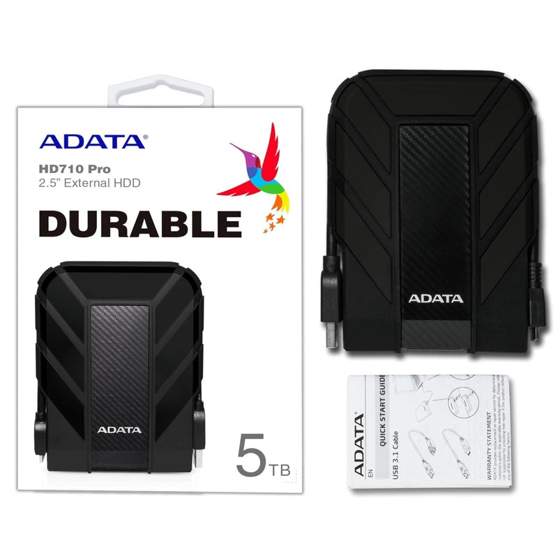 ADATA HD710 Pro 1TB USB SATA III USB 3.1 External Portable Shockproof Hard Disk Drive - Black - SWIFT PERIPHERALSAHD710P-1TU31-CBK